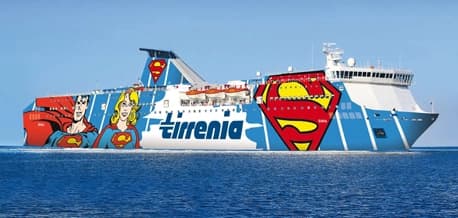 Ferry de Tirrenia para Italia Giglio Cagliari Nápoles